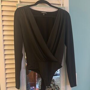 Express Black Long Sleeve Bodysuit